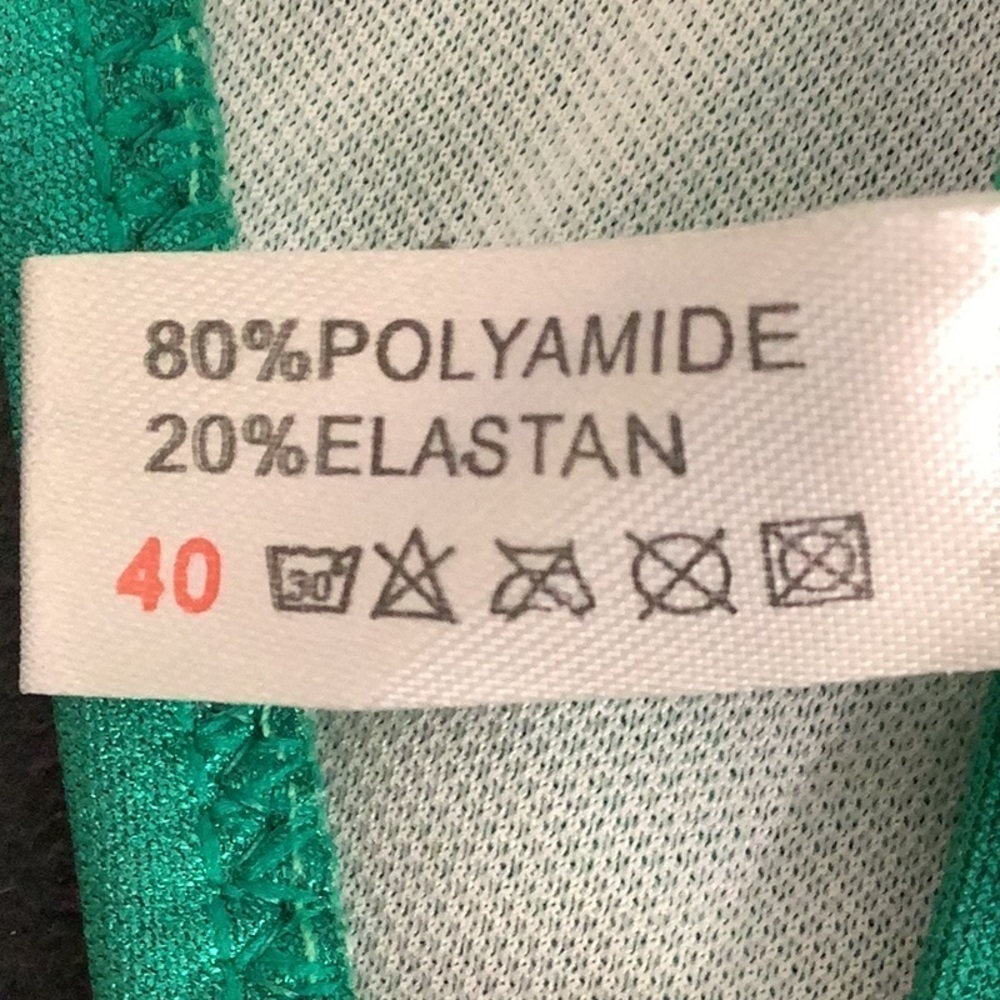 Metallic Vintage Siyaqi Emerald Green Bikini Set Size 40 - Picture 6 of 9